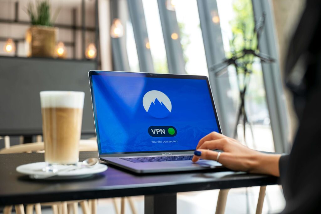 Nord vpn in a cafe