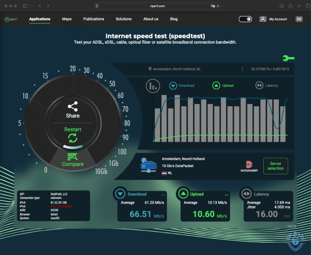 NordVPN speedtest On Desktop 2025 results with openvpn protecol