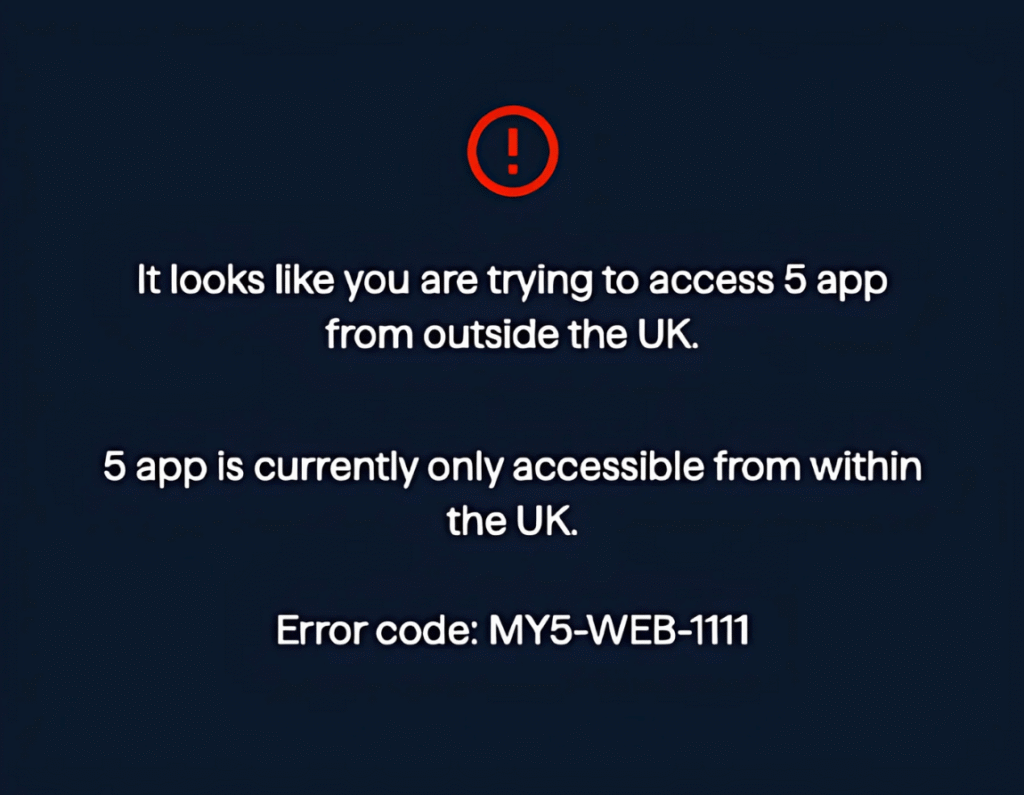 Use of a vpn detected